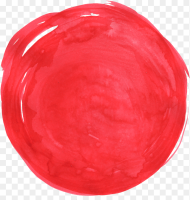 Red Circle Watercolor All Cricket Balls Png