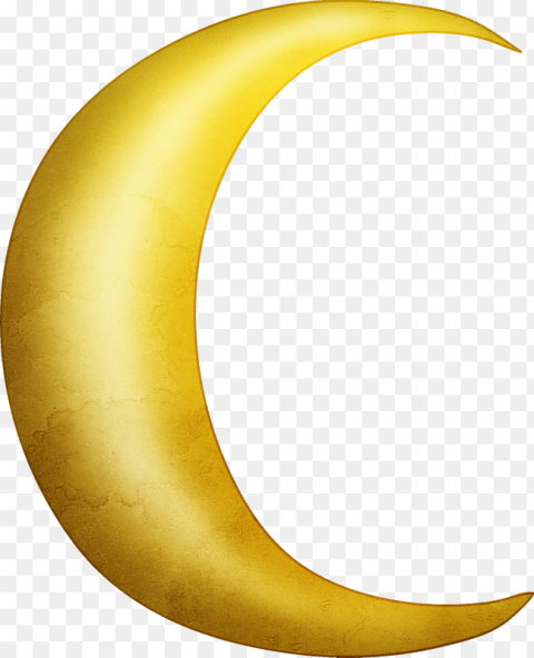 Crescent Moon Lunar Phase Clip Art Half Yellow