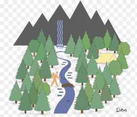 Backpacking Christmas Tree Hd Png Download