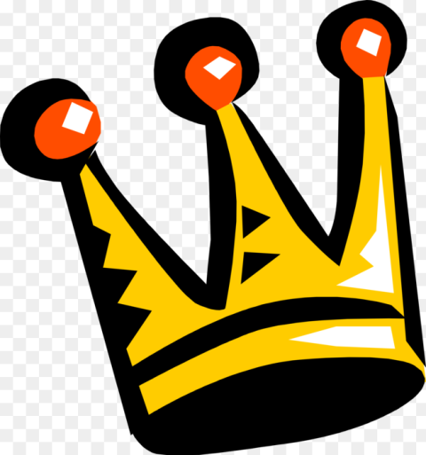 Vector Illustration of Crown Symbolic Monarch or Royalty