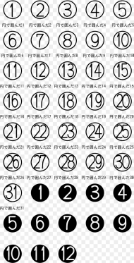 Numbers in Circles Png