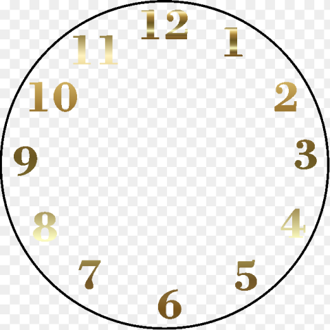 Clock Numbers Png Clock Numbers Template Png Transparent