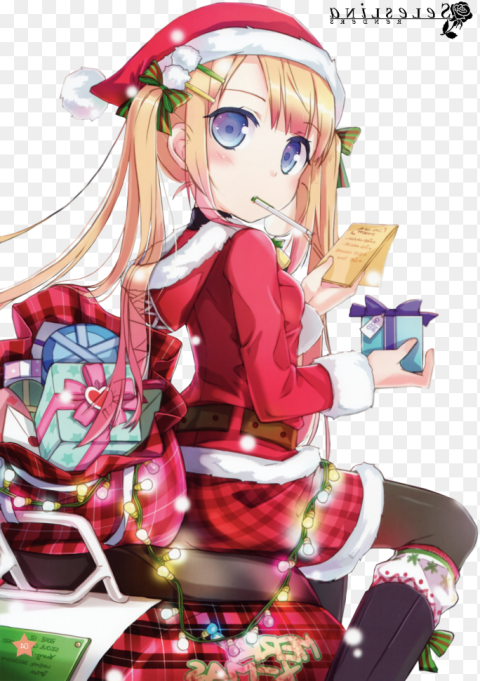 Download Enjoy the Festive Anime Christmas | Wallpapers.com