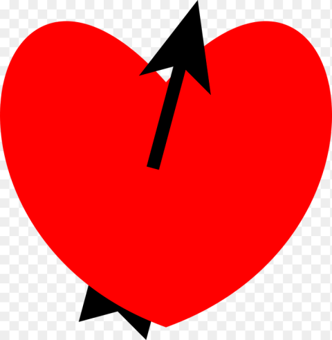 Heart Love Care Red Arrow Hd Png Download