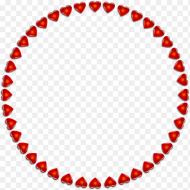 Frame Round Heart District Red Isolated Love And