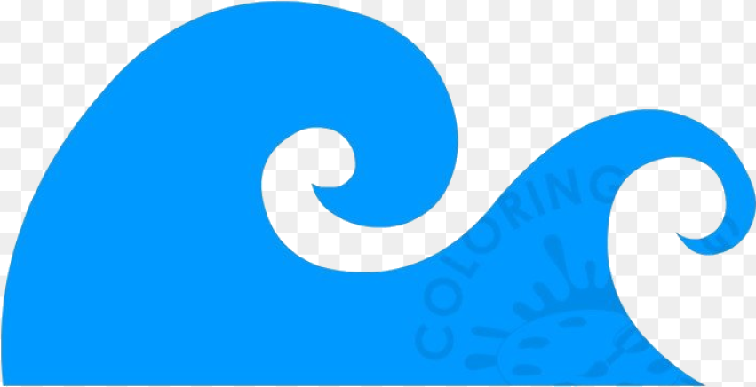 Wave Blue Ocean Clipart Coloring Page Transparent Png