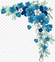 Blue Flower Border Png