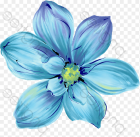 Flower Blue Flowers Watercolor Png Blue