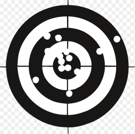Target Crosshair Bullet Openings Competition Shooting Target And