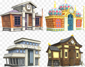 Zip Archive Animal Crossing Town Hall Model
