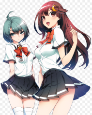 Anime Cute Girl Couple School Uniform Cute Anime