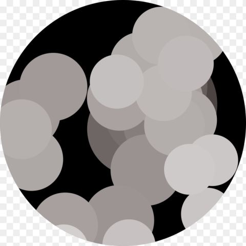 Sphere Monochrome Black Bokeh Effect Icon Png