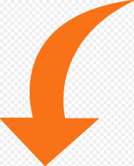 Transparent Curved Arrow Png Transparent Curved Orange Arrow