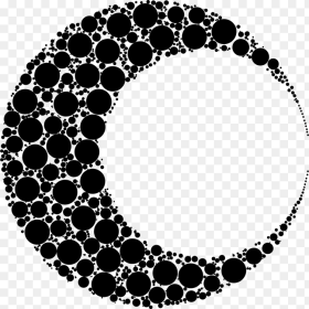 Transparent Moon and Stars Clipart Black and White
