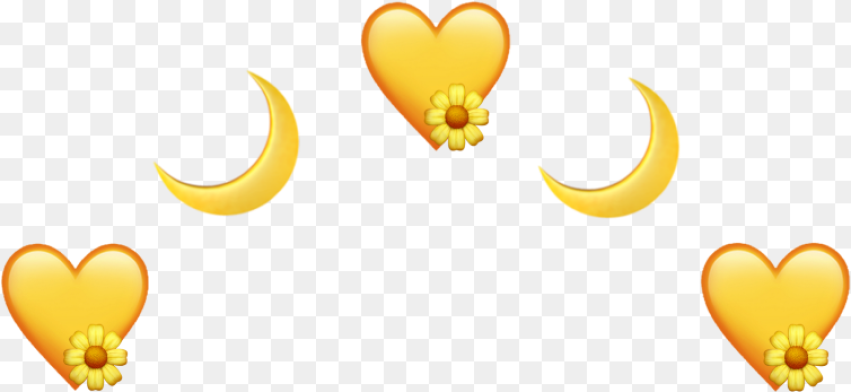 Yellow Crown Yellowheart Hearts Hearts Moon Moons Yellow