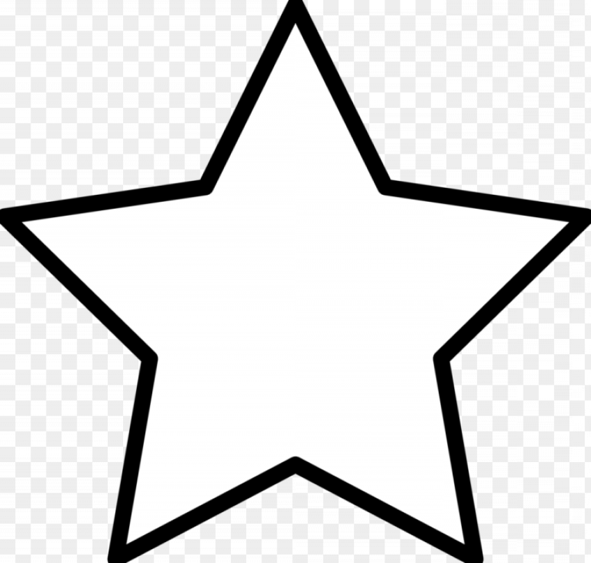 Star Clipart Black and White Colouring Pages