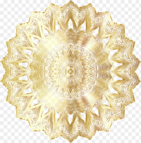 Symmetry Brass Metal Golden Mandala Free Png