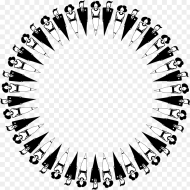Abstract Men and Women Circle Circle With Women