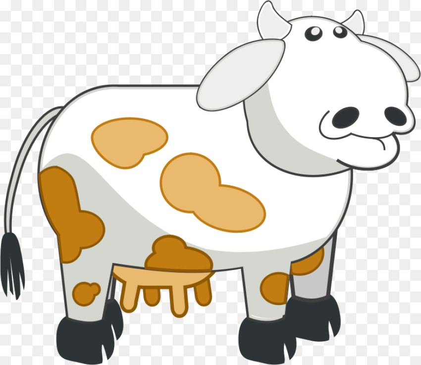 White and Brown Cow Cow Clip Art Hd