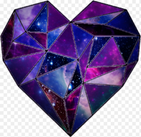 Space Heart Shape Triangle Purple Blue Black Blue