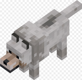 Minecraft Wolf Red Eyes Hd Png Download