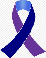 Navy Blue and Purple Awareness Ribbon Purple And