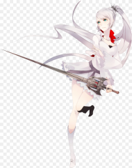White Hair Girl Anime Sword Png  Sword