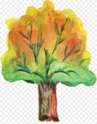 Transparent Watercolor Fall Tree Hd Png Download