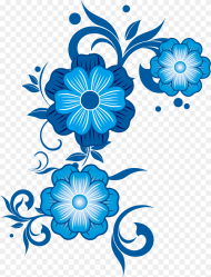 Flower Blue Pattern Blue Flower Vector Hd Png