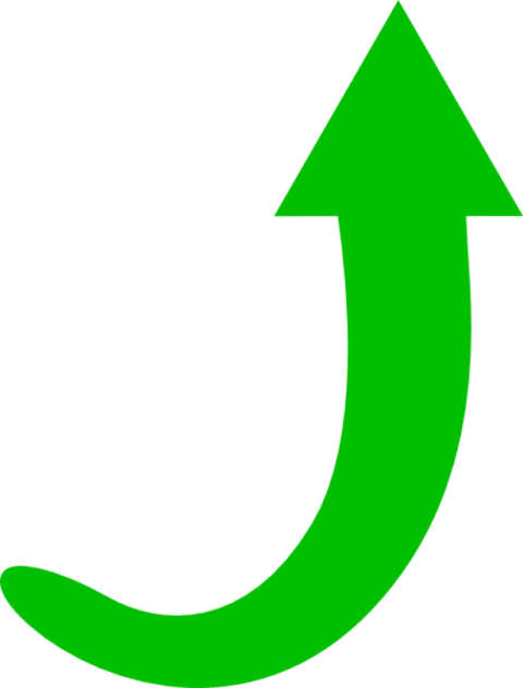 move up green arrow png transparent Image