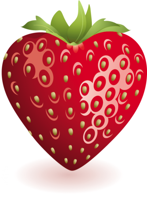 strawberry heart vector png hd