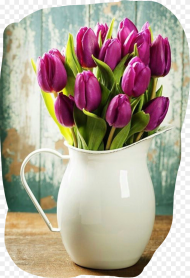 Tulips Purple Vase Pitcher Purple Decor Pretty Good