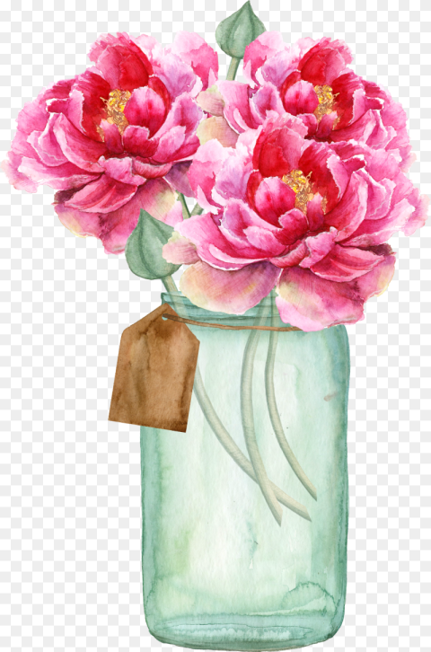 Pcs Beautiful Watercolor Flower Scrapbooking Stickers Vase Flower
