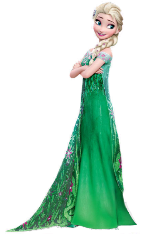green dress frozen png