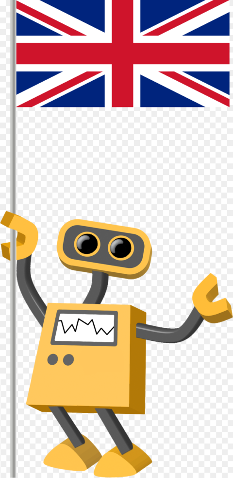 Robot With Stop Sign Png HD