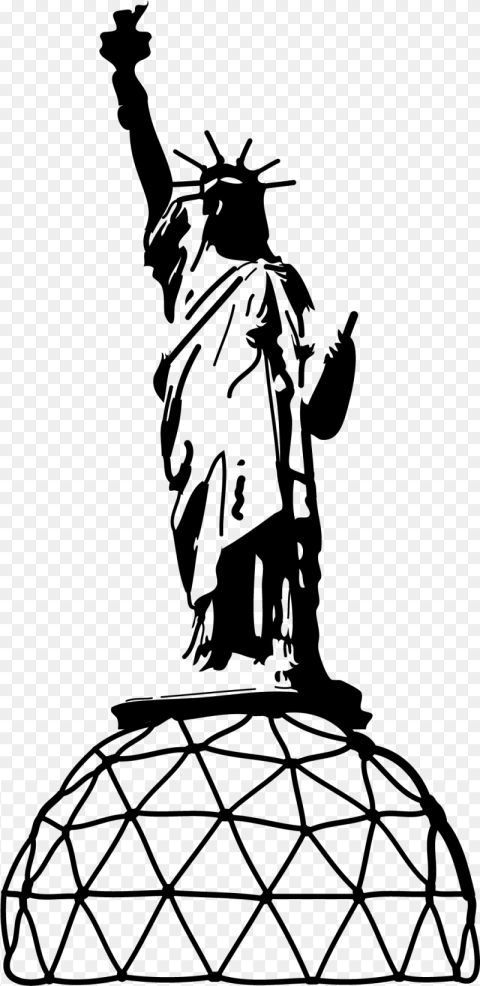 Statue of Liberty Line Art Illustration  png