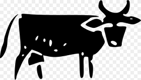 Transparent Cow Vector Png Cattle Symbol on A