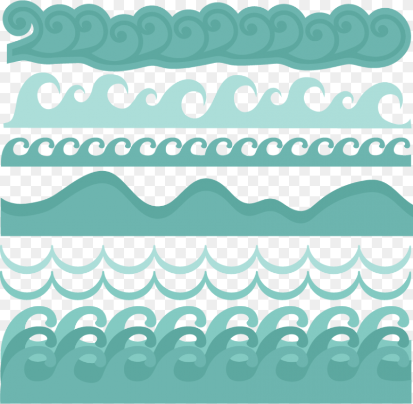 Wave Borders Svg Cut Cute Waves Clipart Hd