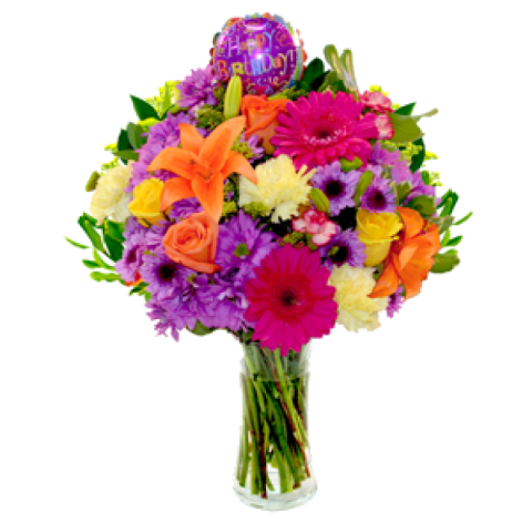 color bouquet flowers PNG image transparent