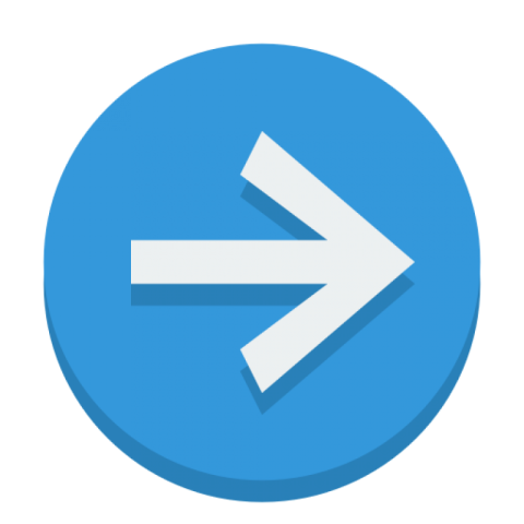 blue right arrow png Image