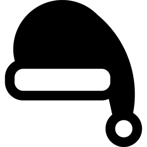 santa hat png icon black and white