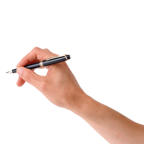 write hand png