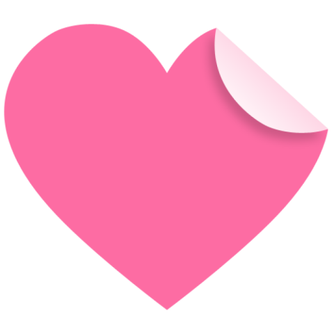 pink heart png clipart