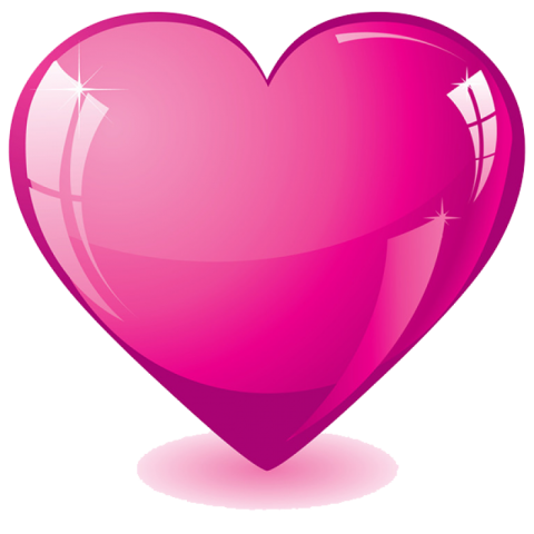 Pink heart png HD