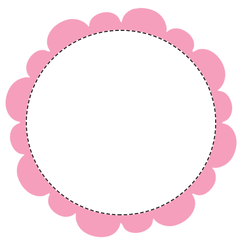 polaroid frame png circle pink