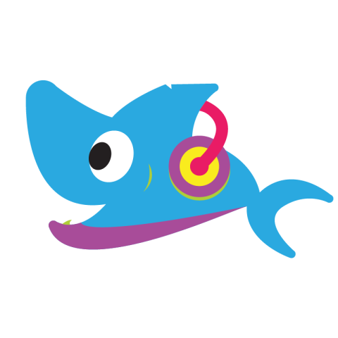 mommy baby shark png music vector