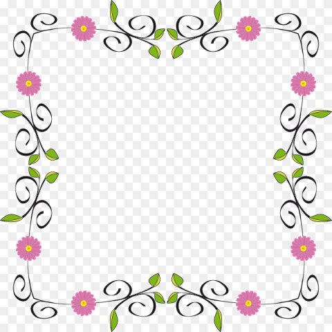 Floral Flower Flourish Border Png Image Clip Art