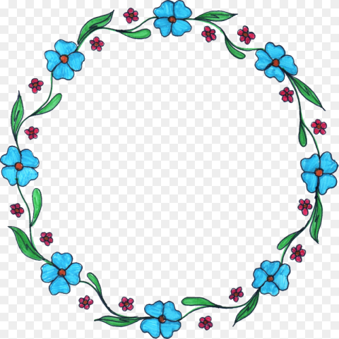 Flower Clip Art Round Frame Transparent Background Hd Flower Clip Art Round Frame Transparent Background Hd