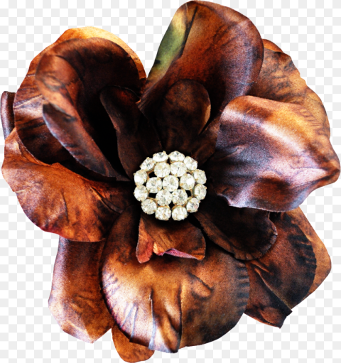 Hand Painted Brown Realistic Flower Png  Artificial