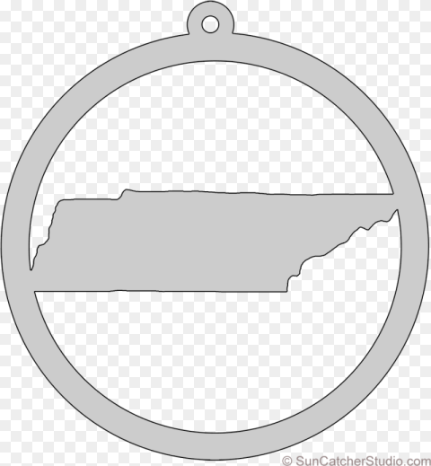 Tennessee Map Circle Free Scroll Saw Pattern Shape